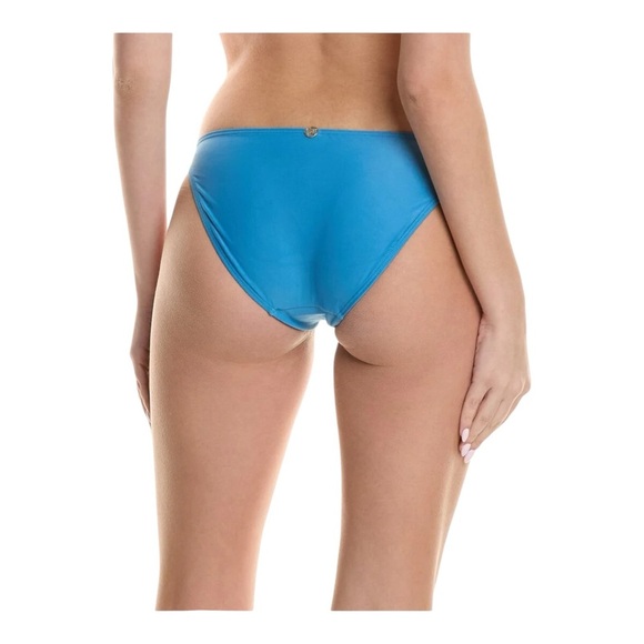 Vix Aqua Blue Solid Beads Full Coverage Bikini Bottoms NWT - Picture 3 of 5